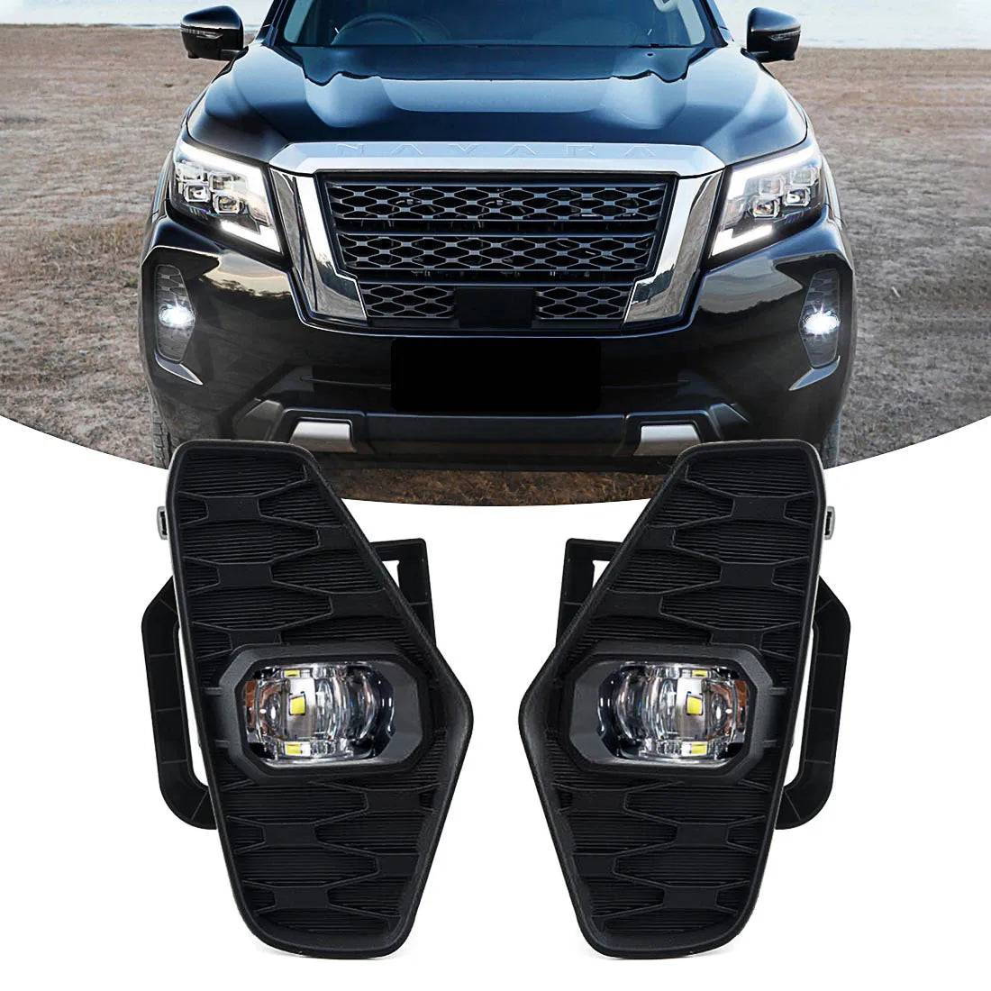Fog Lamp LED Daytime Running Light Daylight For Nissan Navara 2020 2021 NP300 Nueva Faceli | AUTOKITSHOP