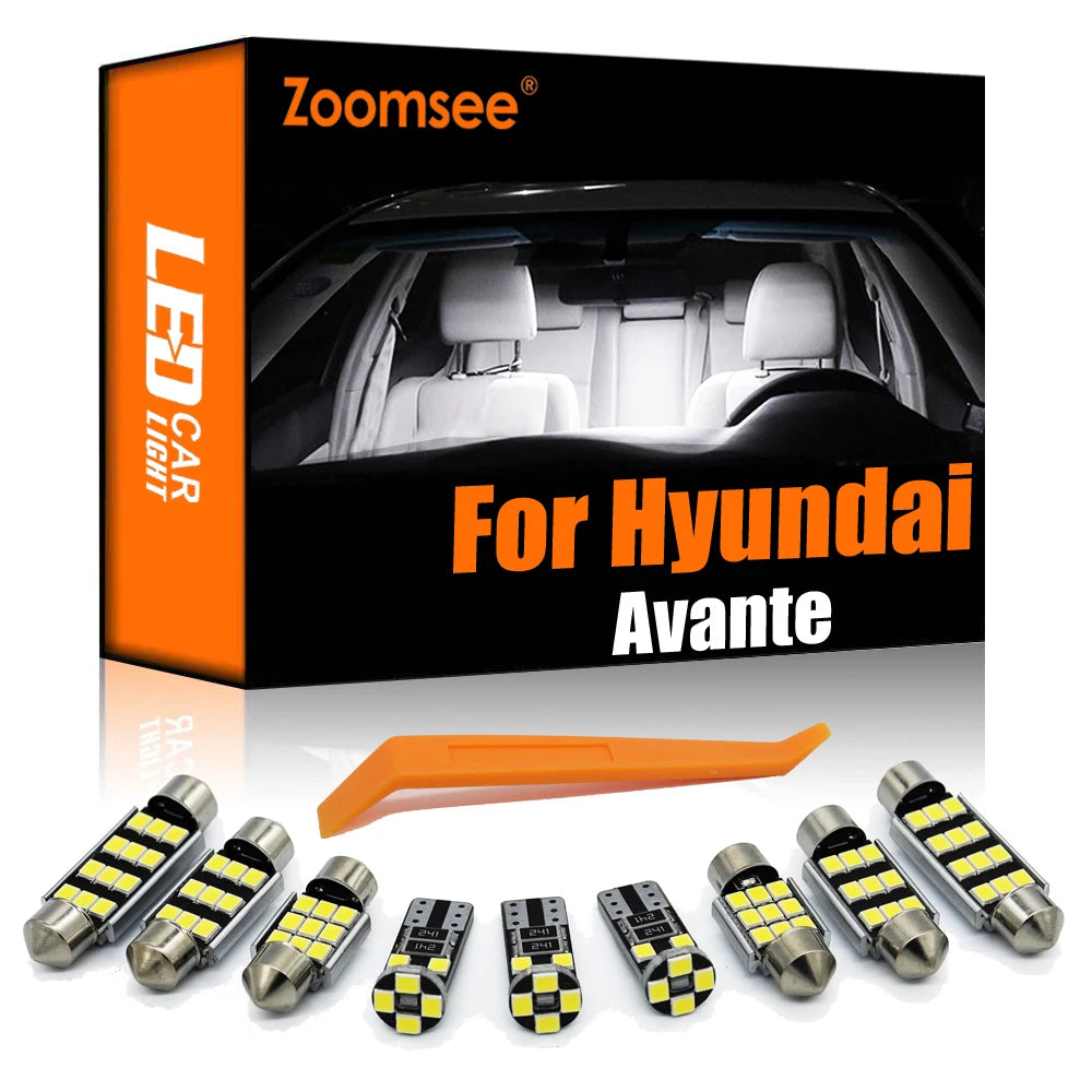 LED Interior Light Kit for Hyundai Elantra Avante XD HD MD AD 2001-2018 - Canbus Dome Map Door Trunk Bulbs | AUTOKITSHOP