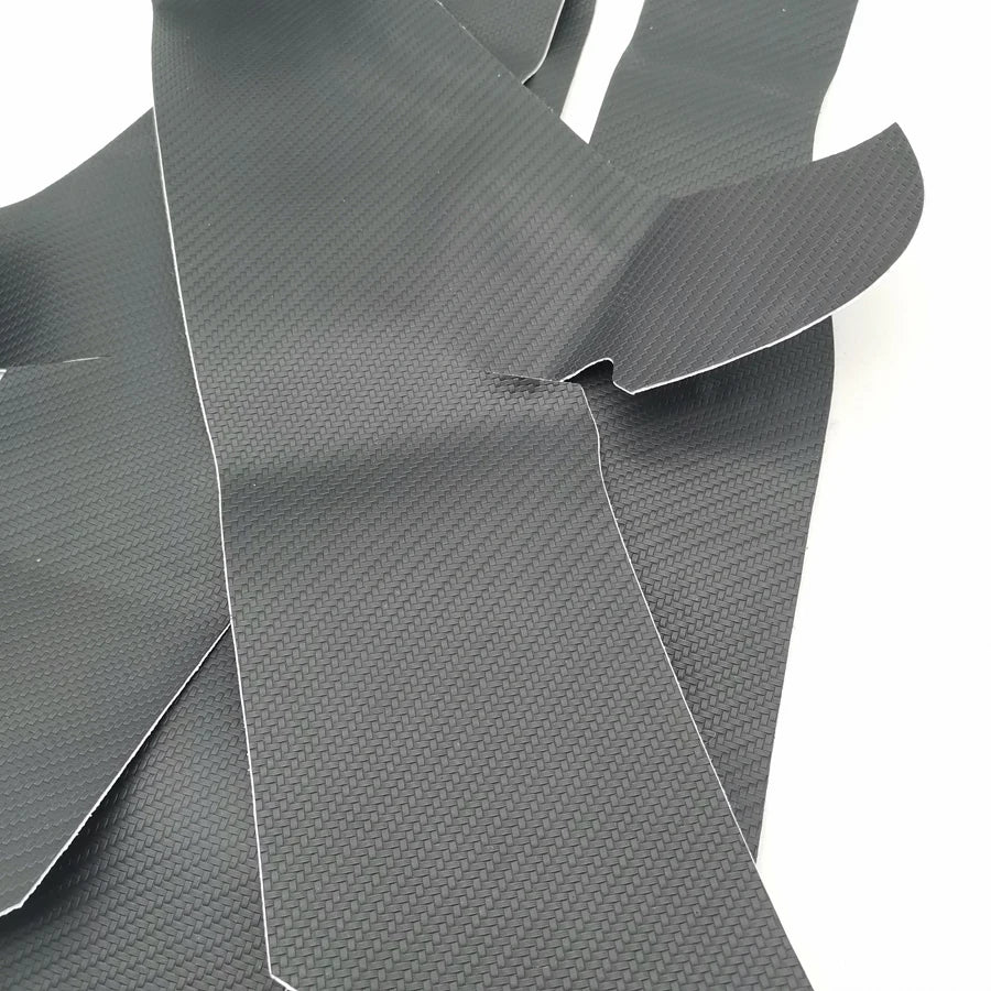set Front+Rear Door Sill Cover Trim Carbon Fiber Look For Tesla Model 3 2017-2019