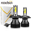 roadsun Mini H4 H7 LED Car Headlight Bulb 12000LM 6000K H1 H3 H11 H13 9012 9005 HB3 9006 H