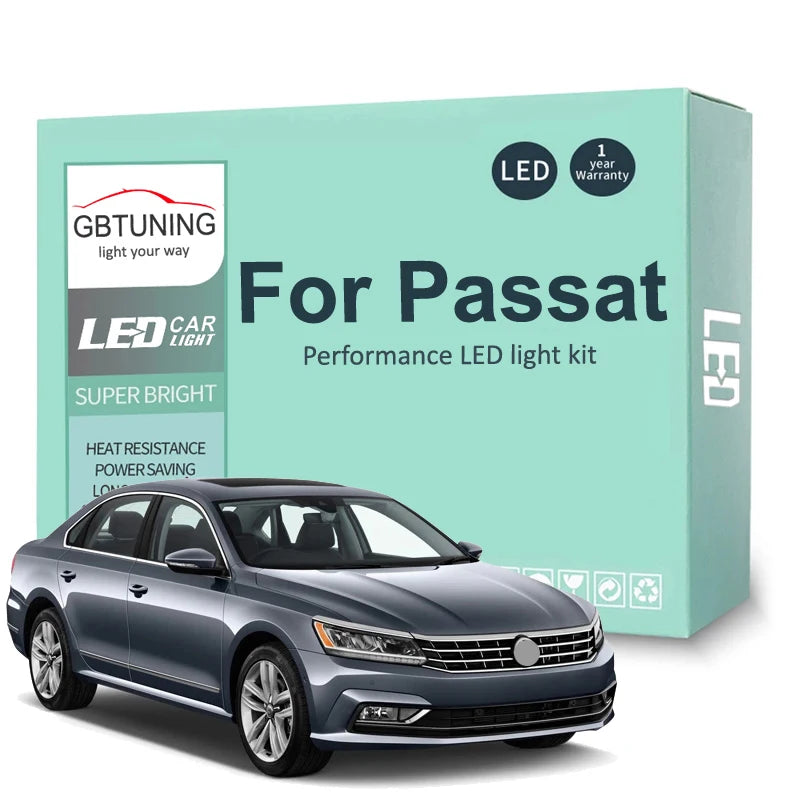 LED Interior Light Kit for Volkswagen VW Passat B5 B6 B7 Sedan Variant 1997-2012 - Canbus Dome Map Door Trunk Bulbs |...