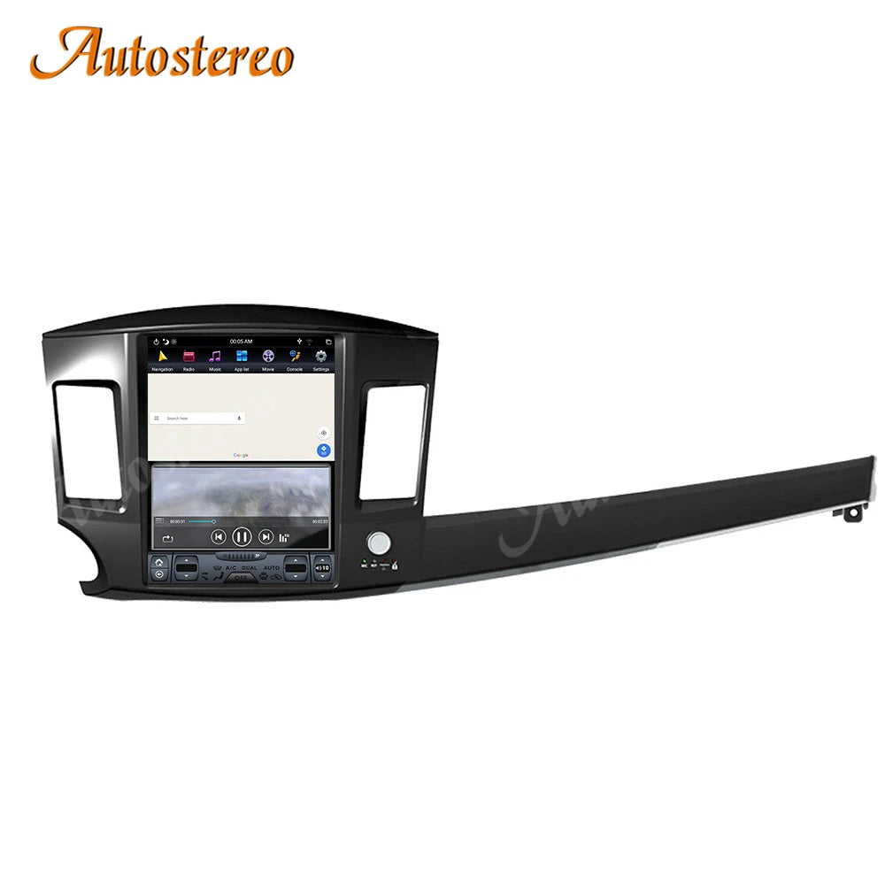 Android 13 Car GPS Navigation For Mitsubishi Lancer 2007-2017 Tesla Style Car Head Unit Mu