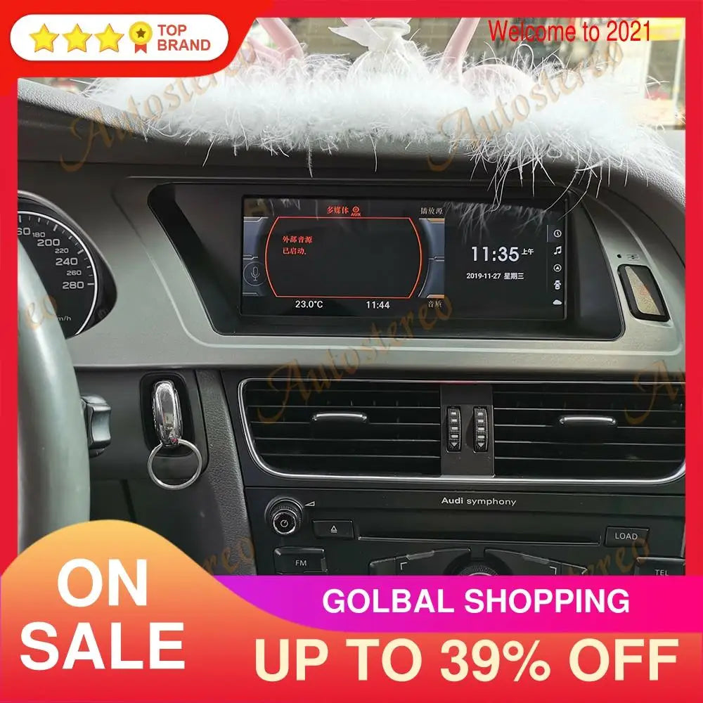 For Audi A4 B8 2009-2015 Android 14 Carplay Car GPS Navigation Multimedia Player Auto Ster