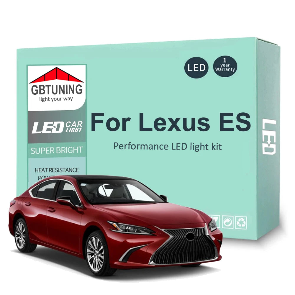 LED Interior Light Kit for Lexus ES ES250 ES300 ES330 ES350 ES300h 1989-2014 - Canbus Dome Map Door Trunk Bulbs | AUT...