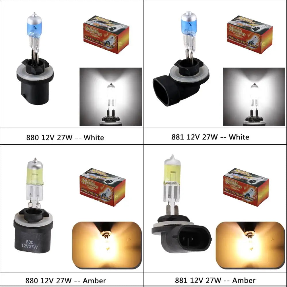 H27 880 881 Headlights Lamp Light Halogen Bulb 27W H27W 3000K 5000K Car Fog Lights 12V Whi