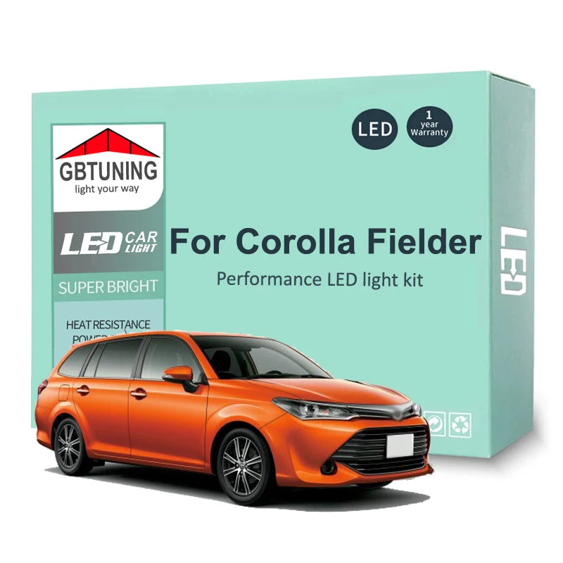 LED Interior Light Kit for Toyota Corolla Fielder 2000-2014 - Canbus Dome Map Door Trunk Bulbs | AUTOKITSHOP