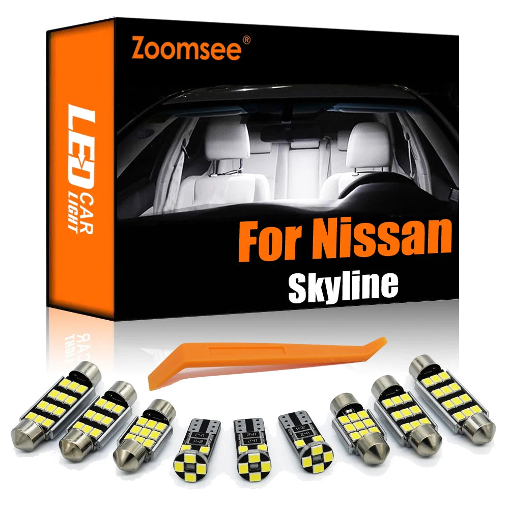 LED Interior Light Kit for Nissan Skyline R32 R33 R34 V35 V36 V37 1989-2016 - Canbus Dome Map Door Trunk Bulbs | AUTO...