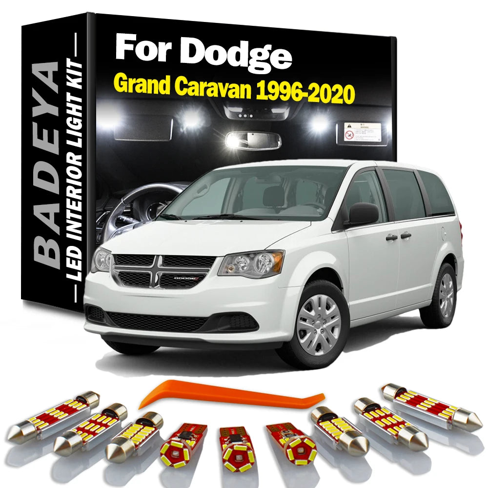BADEYA Canbus Car LED Interior Map Dome Light Kit For Dodge Grand Caravan 1996-2015 2016 2