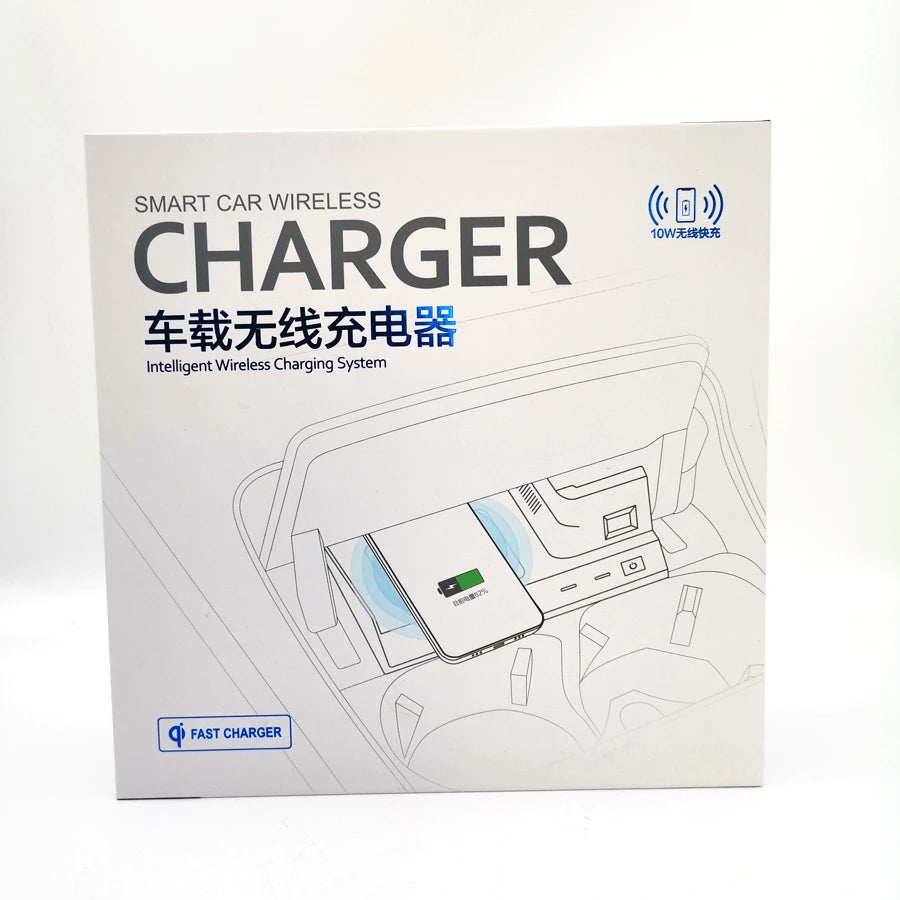 10W Car Console Wireless Phone Charger Pad For Mercedes Benz C GLC Class C64 AMG Drive lef
