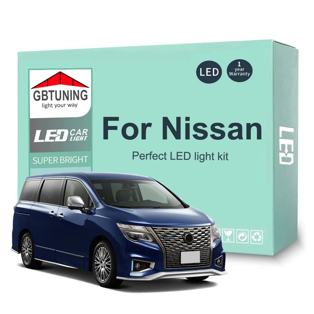 LED Interior Light Kit for Nissan Cube Serena C25 C26 C27 Quest Elgrand E50 E51 E52 NV200 NV250 NV300 NV350 NV3500 - ...