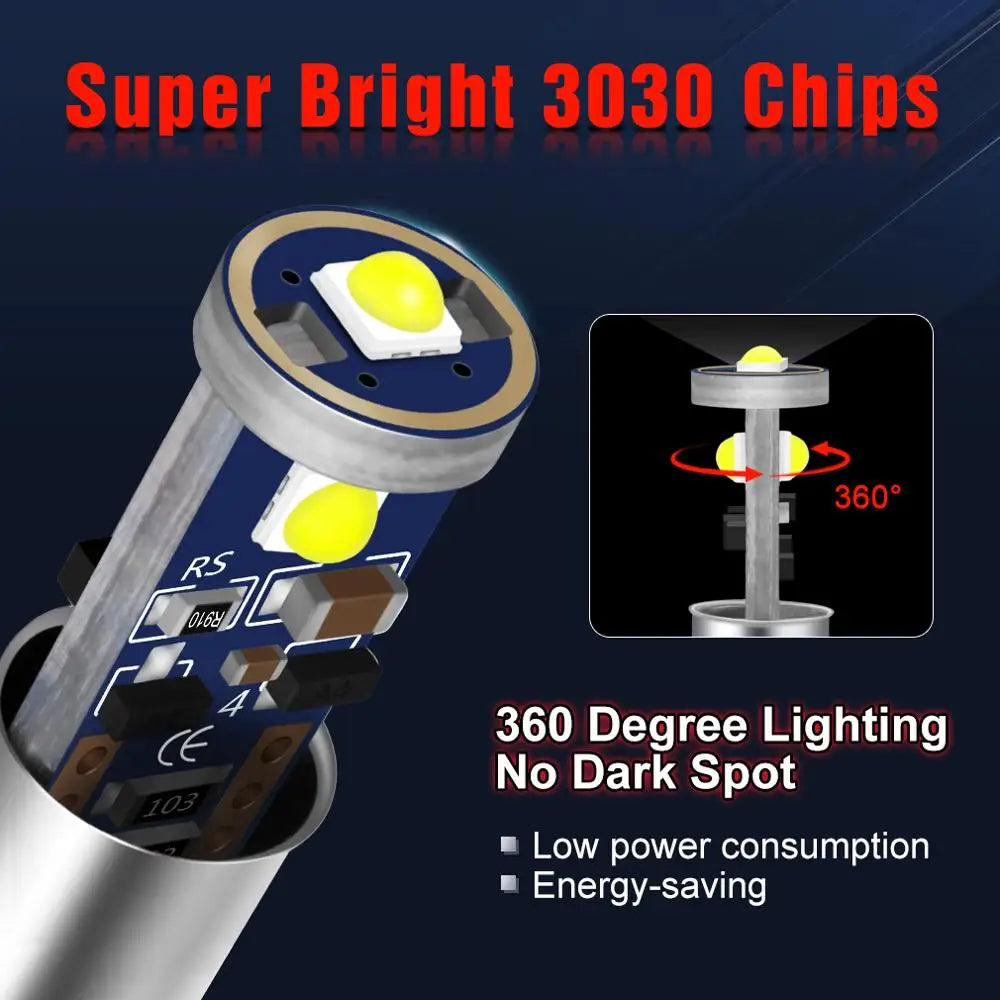2-Piece LED Interior Light Kit for H5W T4W H6W - Canbus Error-Free Interior Bulbs
