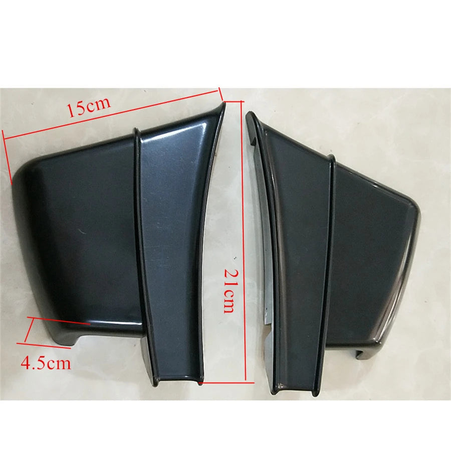 Glossy Black ABS Motorcycle Winglets Air Deflector Trim Cover Universal