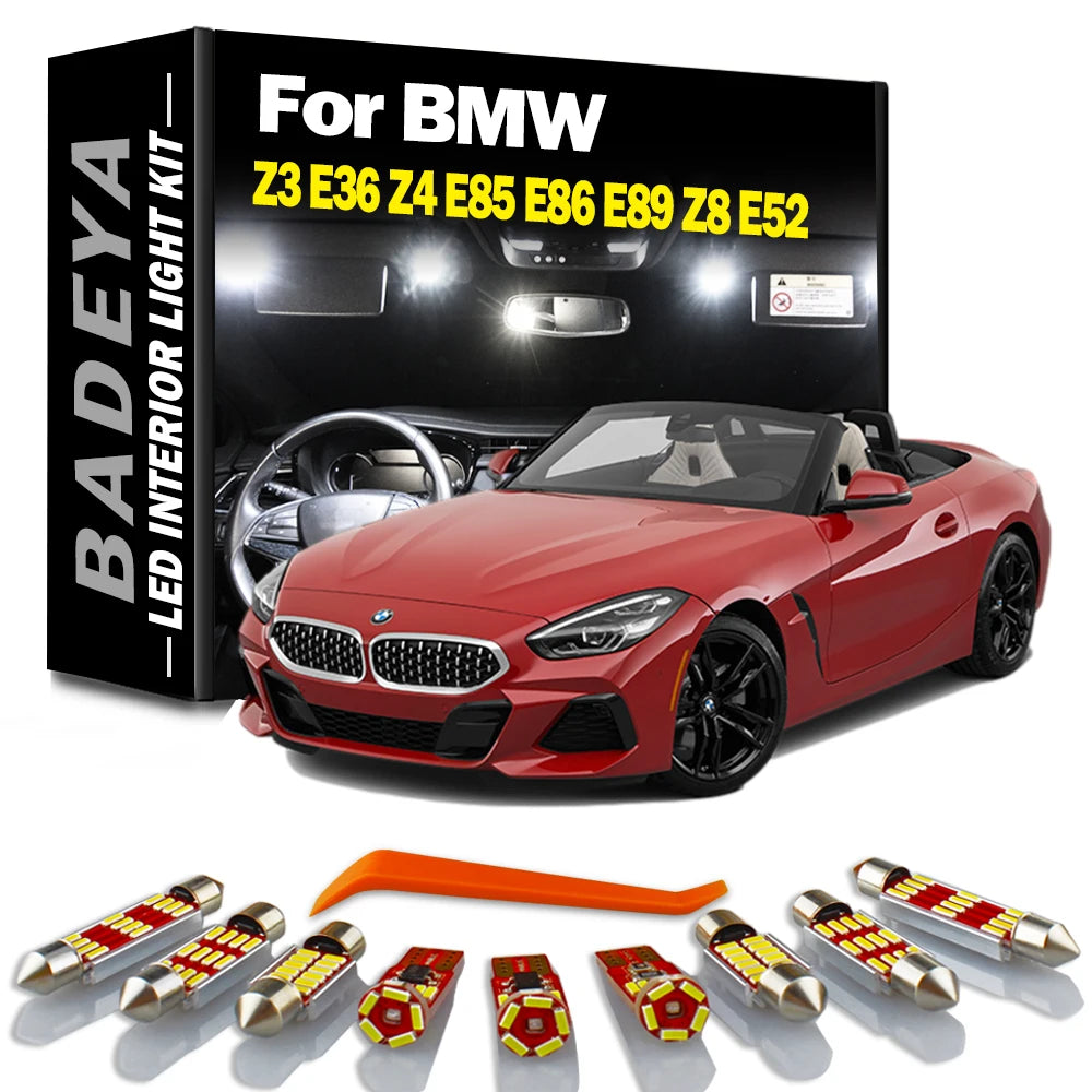 BADEYA Canbus Car Accessories Interior LED Map Dome Light Kit For BMW Z3 E36 Z4 E85 E86 E8