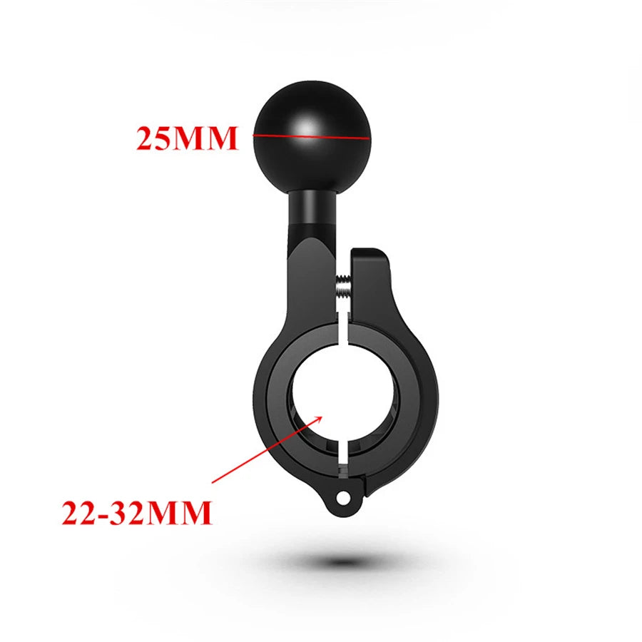 Aluminum U Bolt Handlebar Clamp Mount Base w/ 1" Ball Fit Motorcycle Bike Holder