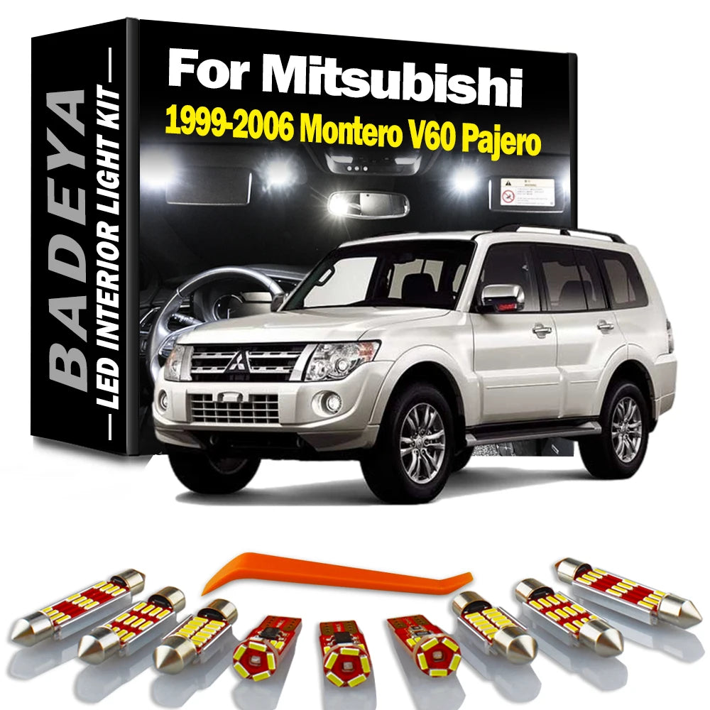 16-Piece LED Interior Light Kit for Mitsubishi V60 1999-2005 - Canbus Error-Free Interior Bulbs