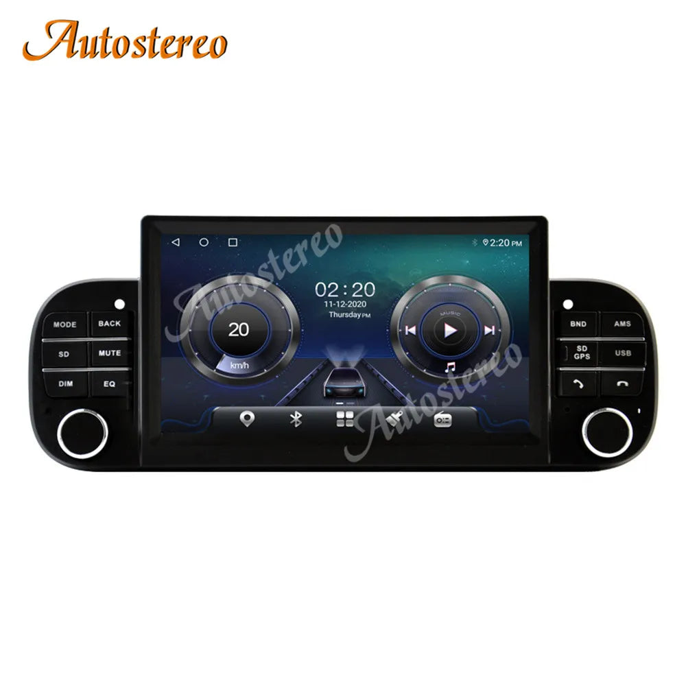 Auto Stereo Android 13 Carplay For Fiat Panda 2013-2020 Car GPS Navigation Multimedia Play