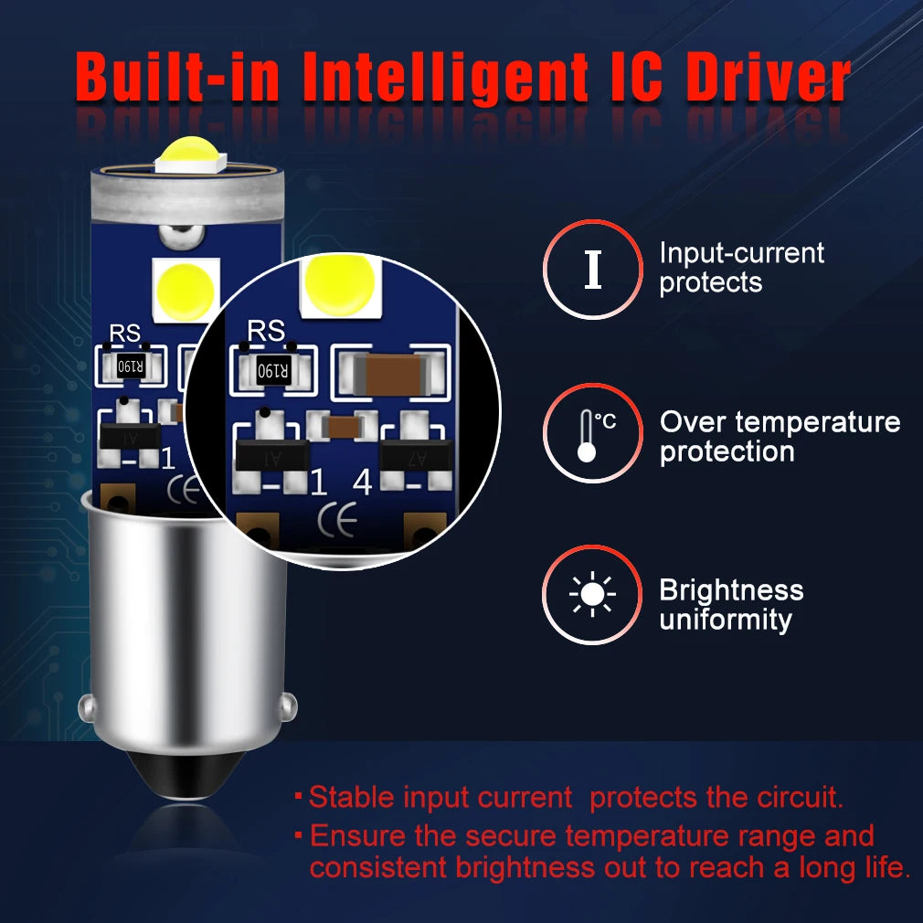 2-Piece LED Interior Light Kit for H5W T4W H6W - Canbus Error-Free Interior Bulbs
