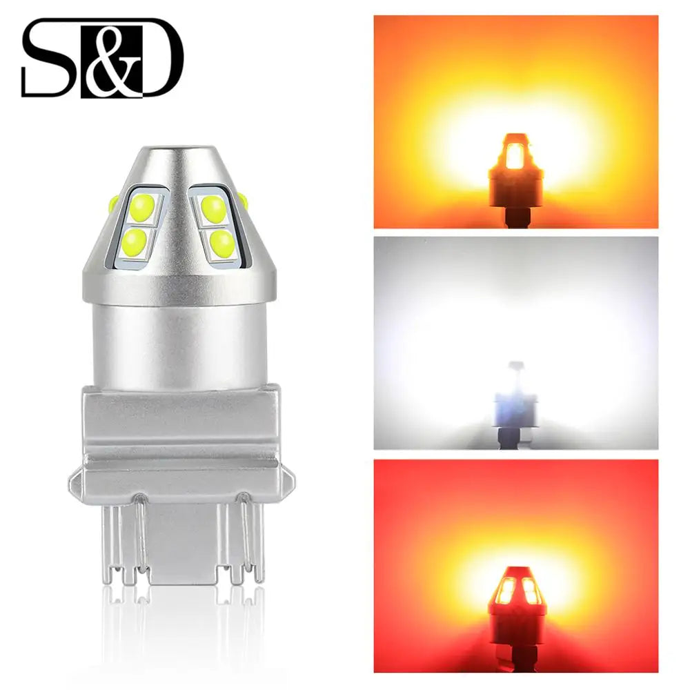 Super Bright Canbus T20 7440 W21W 7443 W21/5W T25 3157 P27/7W LED Light 12V Red White Yell
