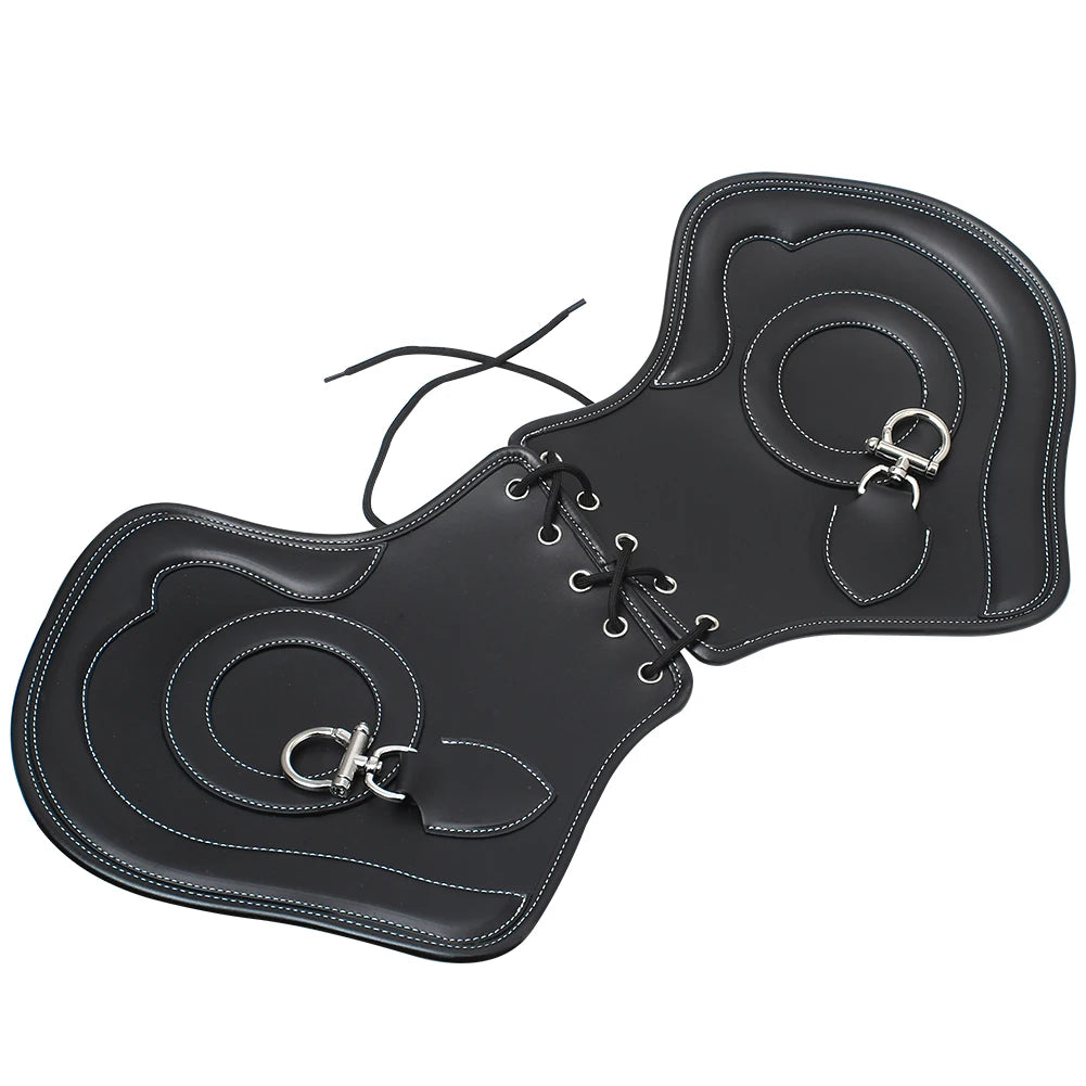Universal Motorcycle PU Leather Heat Saddle Shield Deflectors Black For Harley Touring Road Elec - Automotive LED Light