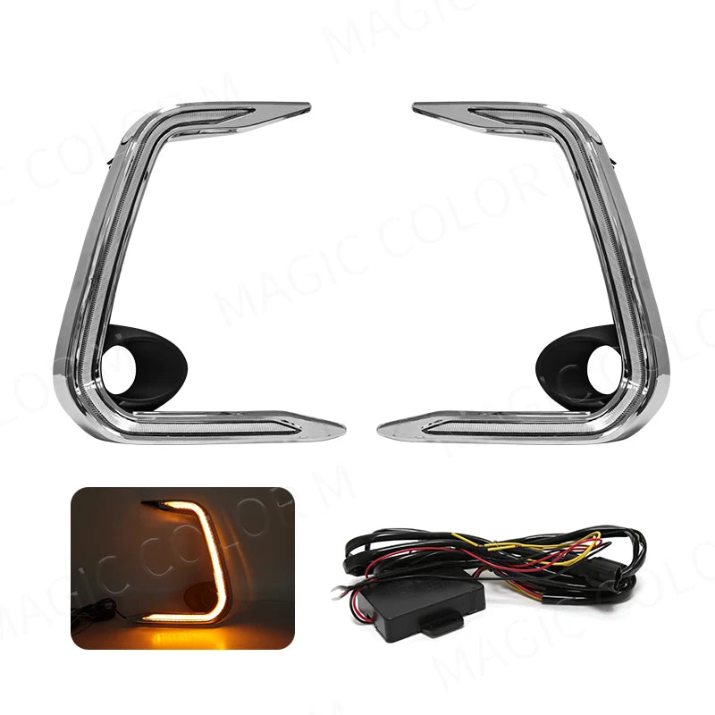 Chrome Trim Day Daytime Running Lights DRL for Toyota Corolla 2021 LED Levin 2019 2020 Fog | AUTOKITSHOP