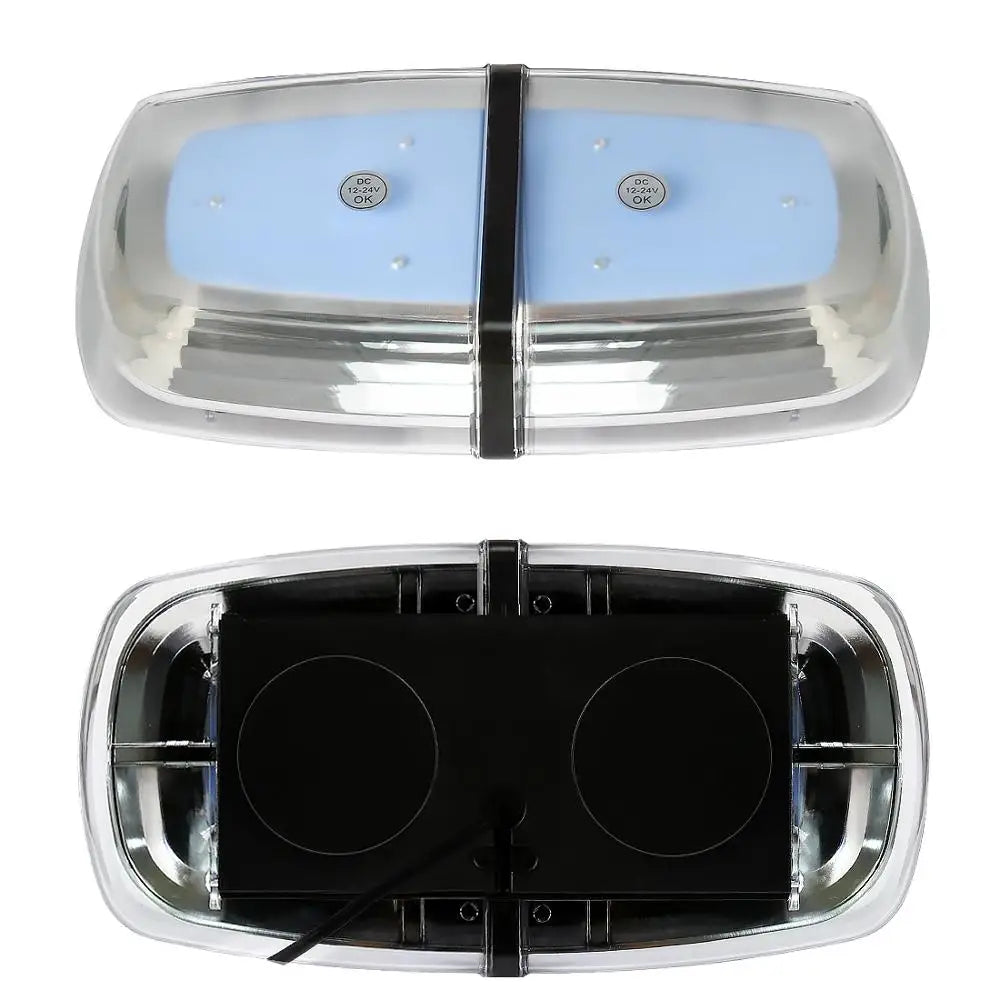 12V 24V Amber Yellow Truck Car Led Strobe Roof Lights Becaon Police Emergency Rescue Magne | AUTOKITSHOP