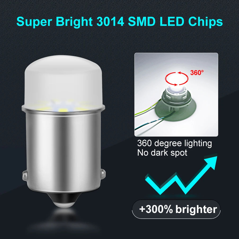 P21W P21 5W LED Bulb 1156 1157 BA15S BAY15D Led Car Signal Lamp R5W R10W DRL Daytime Runni