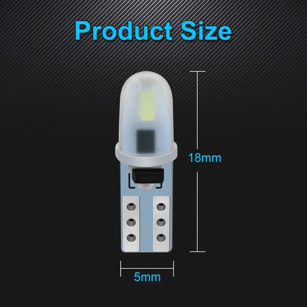 T5 Led Bulb W3W W1.2W Car Auto Lamp 3014 Chips Wedge Light Instrument Dashboard Lamp Indic