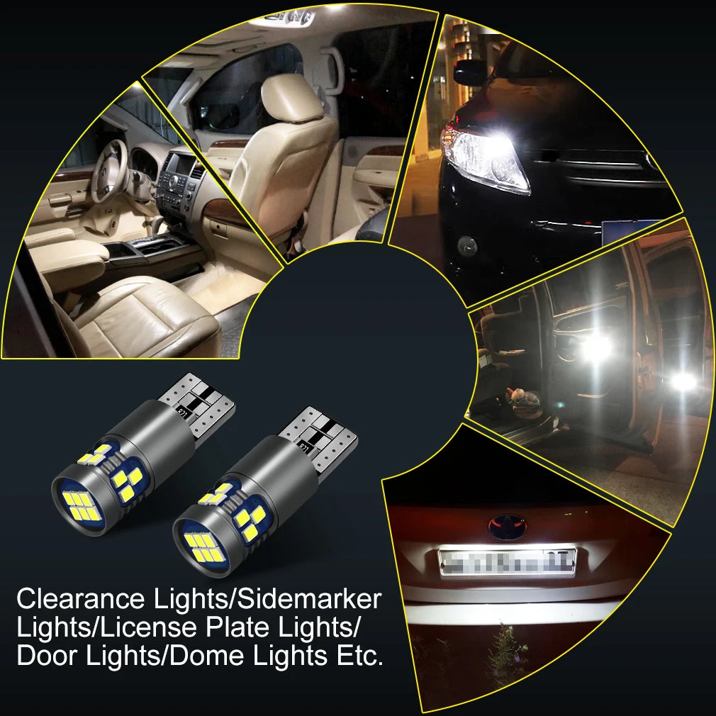 T10 W5W Led Bulb Super Bright 18SMD 3030 Chips 168 194 Turn Singal Light Car Accessories C