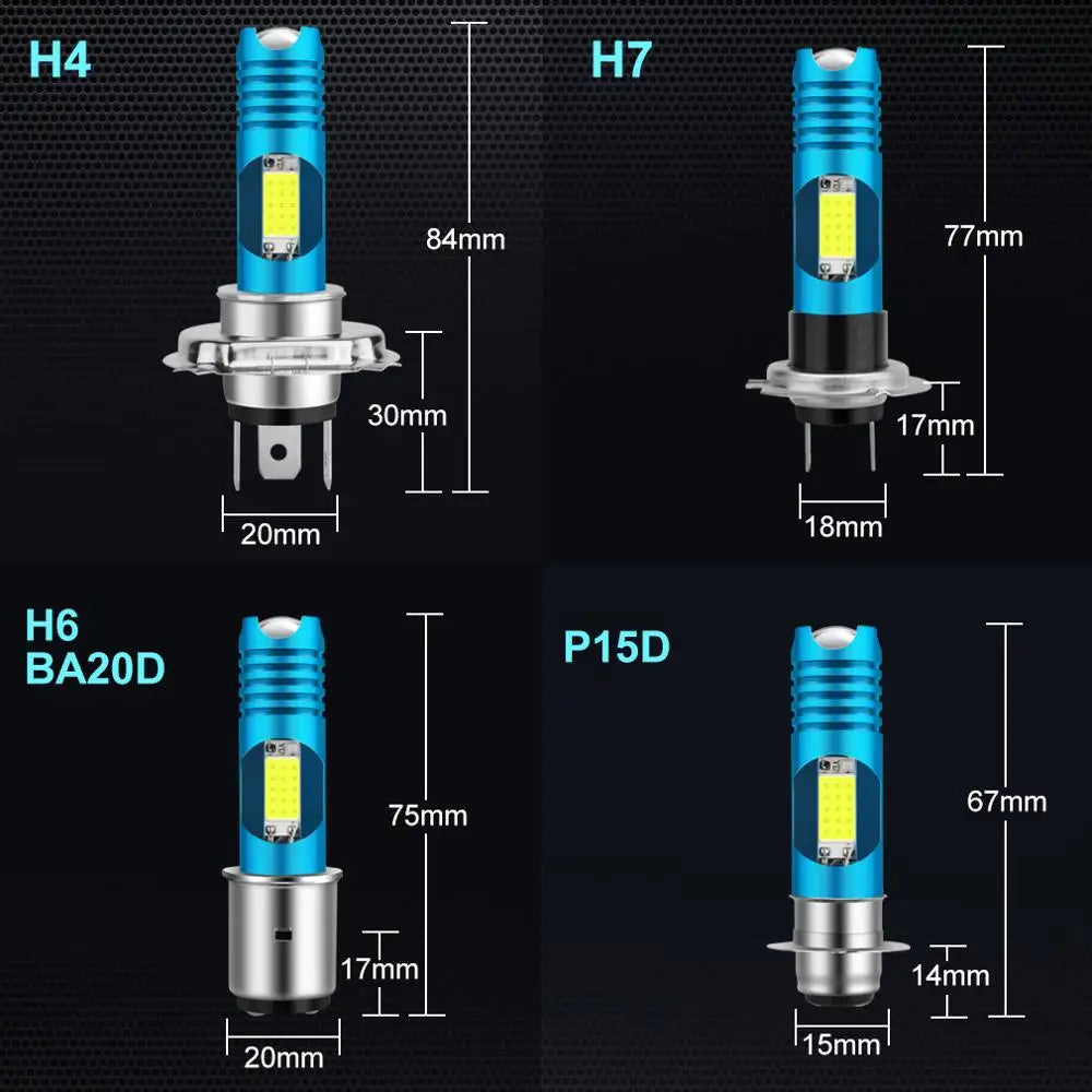 RGB Changable Car Led H4 H7 Motorcycle Headlight P15D H6 BA20D Wireless Motorcycle Head La