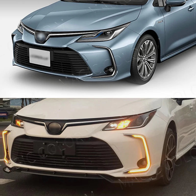 Chrome Trim Day Daytime Running Lights DRL for Toyota Corolla 2021 LED Levin 2019 2020 Fog | AUTOKITSHOP
