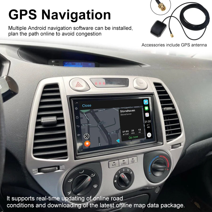 128GB Car Radio Multimedia Video Player For Hyundai I20 2010 2011 Android Stereo 2Din GPS