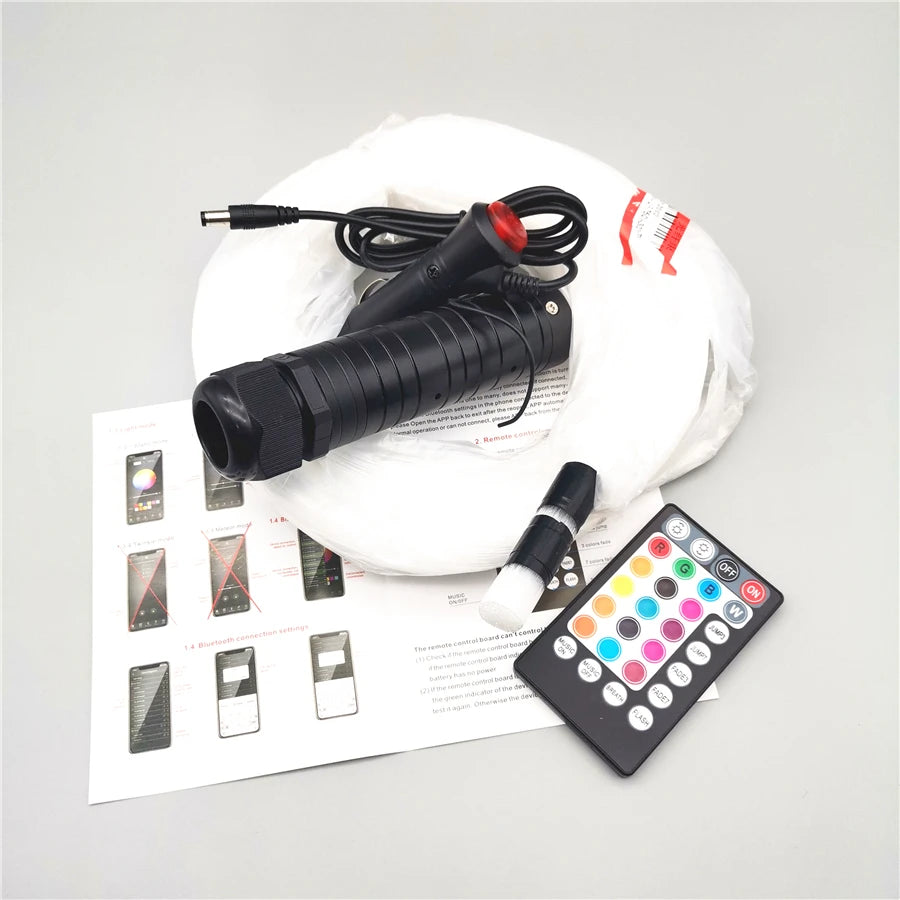 Fiber Optics Car Roof Star Lights DC12V 6W RGB LED RF Remote Control & APP Bluetooth Contr