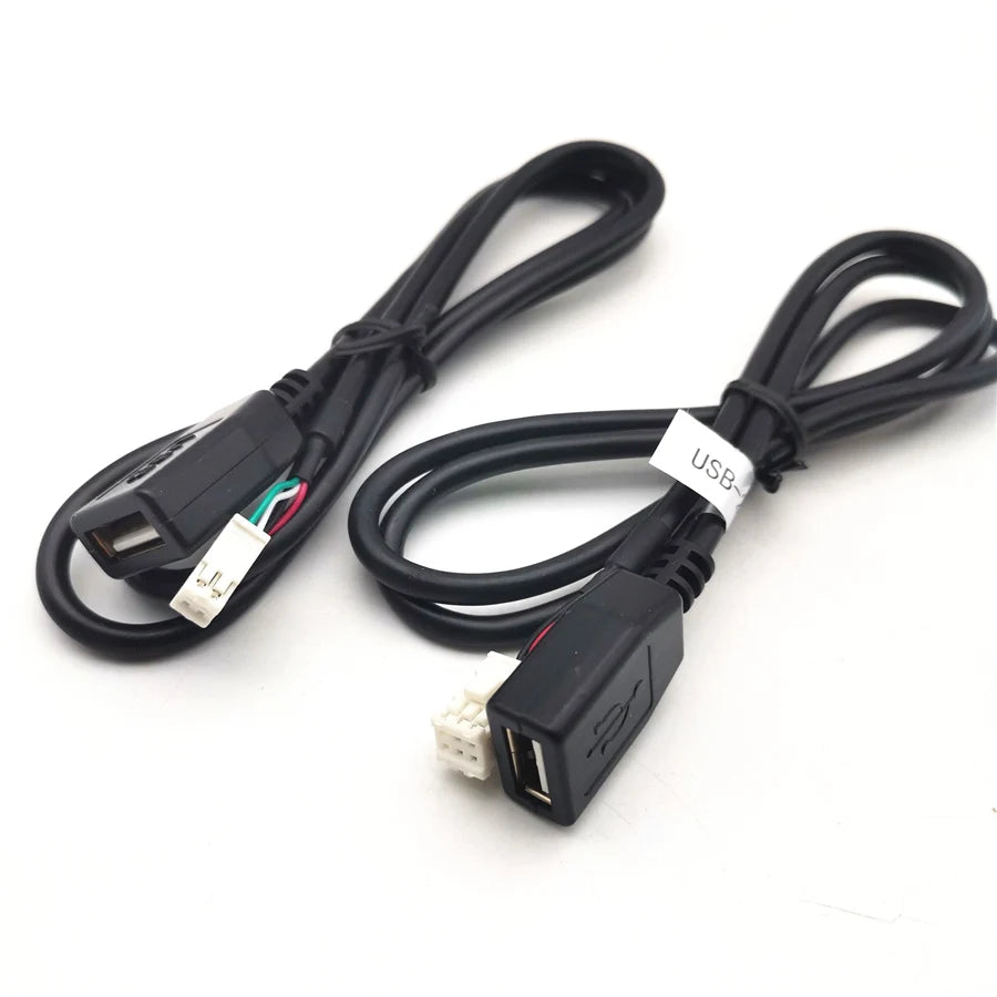 4Pin & 6Pin Connector USB Extension Cable Adapter for Android Car Radio Stereo