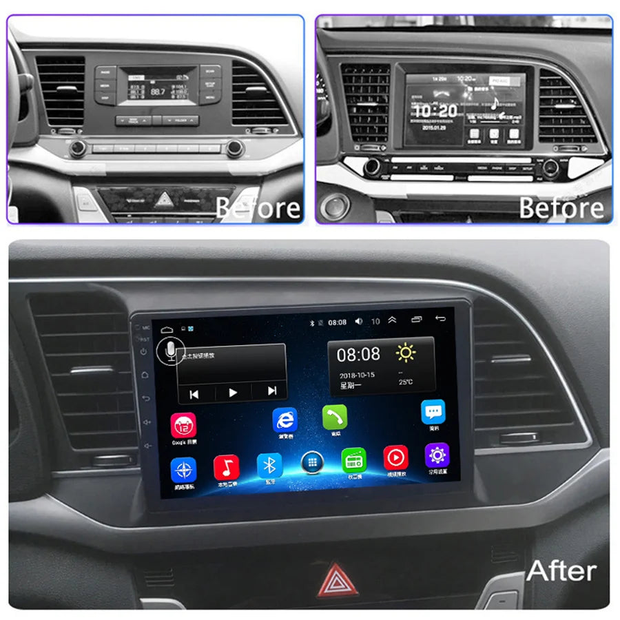 9'' Android 10.0 2+32G Car Stereo Radio MP5 GPS Navi For Hyundai Elantra 2016-2018
