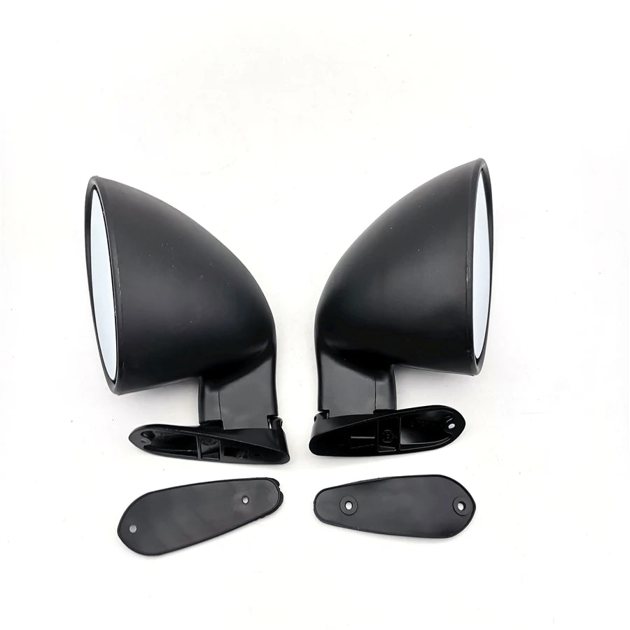Universal Classic Car Door Side Mirror Hot Rod Vintage Black L+R Replacement