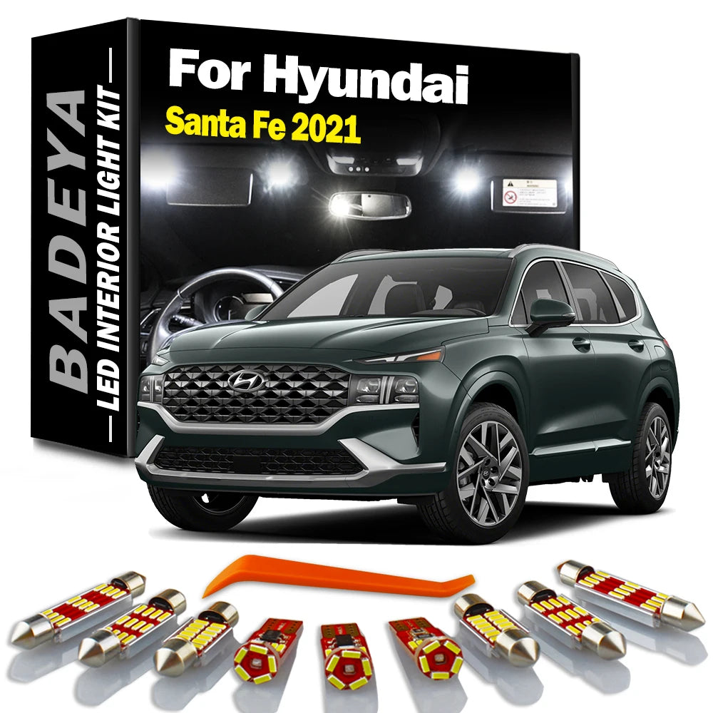 12-Piece LED Interior Light Kit for Hyundai - Canbus Error-Free Interior Bulbs