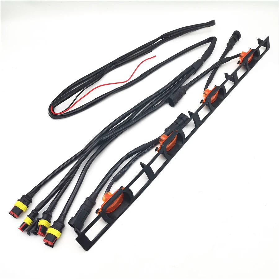 Amber Front Bumper Hood Grille LED Lights with Wire Harness For Tacoma 2012-2015