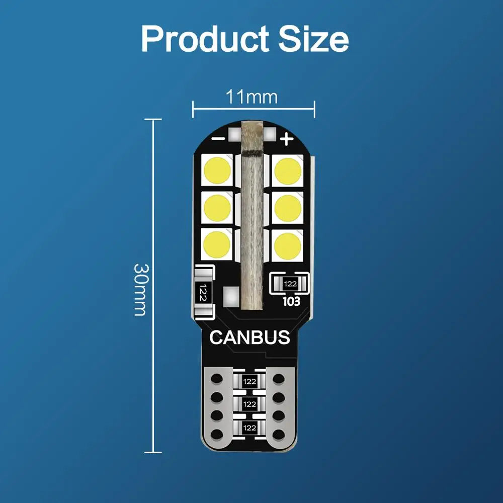 2-Piece LED Interior Light Kit for WY5W W5W T10 - Canbus Error-Free Interior Bulbs