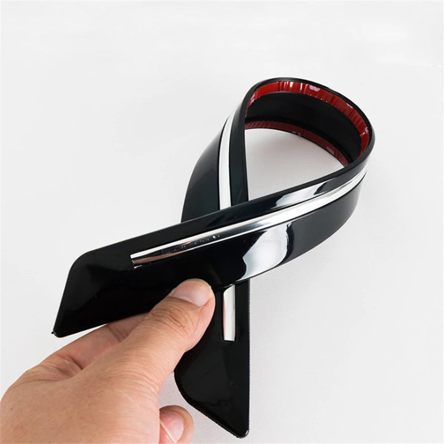 set Universal Black Rubber Car SUV Bumper Protector Strip Sticker Anti-collision