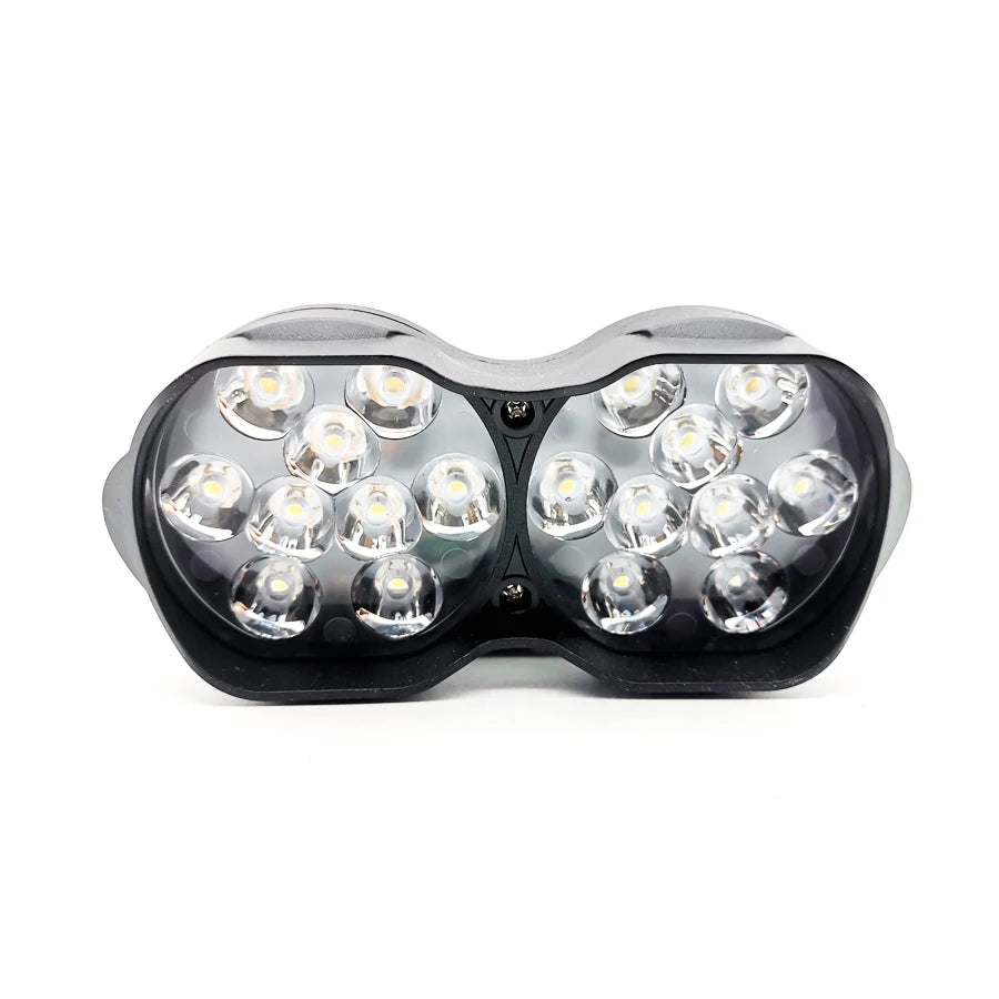 12V 30W 18LED Dual Motorcycle Spot Light Fog Driving Lamp Twin Headlight White