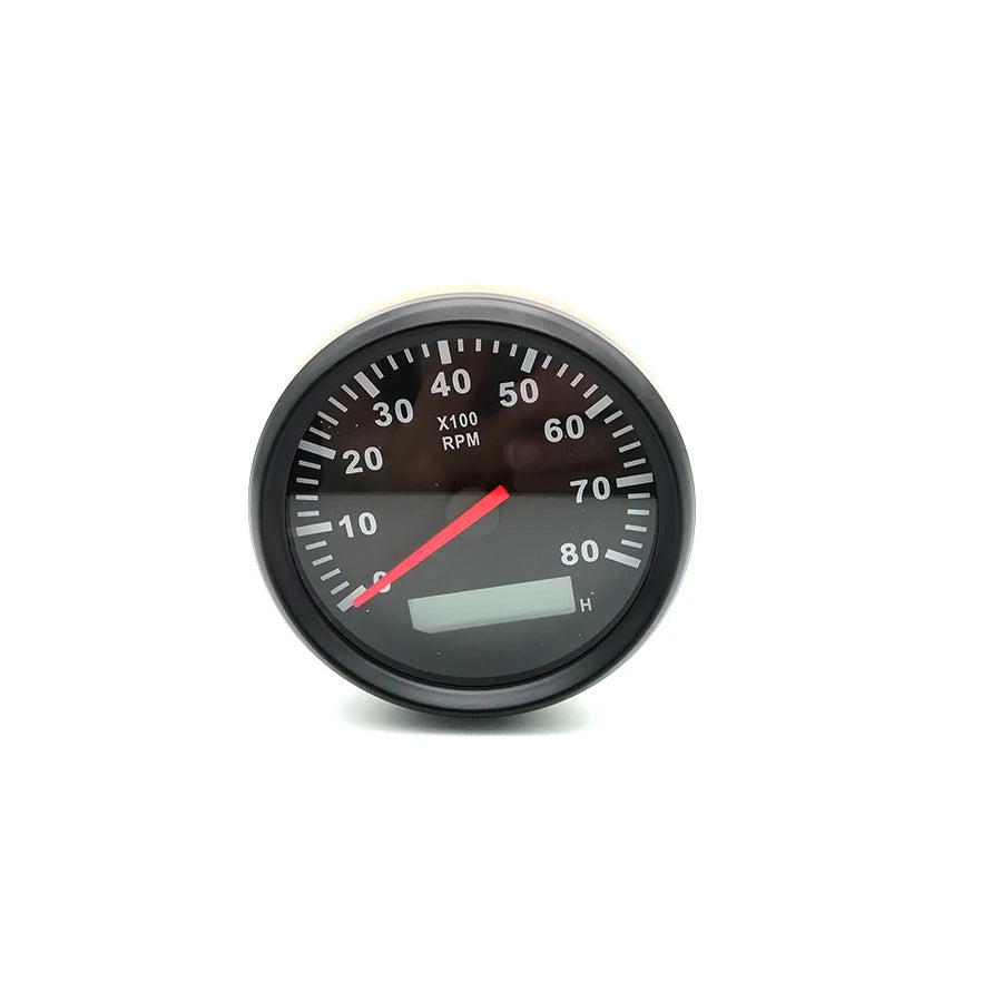 85mm Digital Hourmeter 0 - 8000 RPM Diesel Engine Tacho Gauge Waterproof Boat Car Marine T
