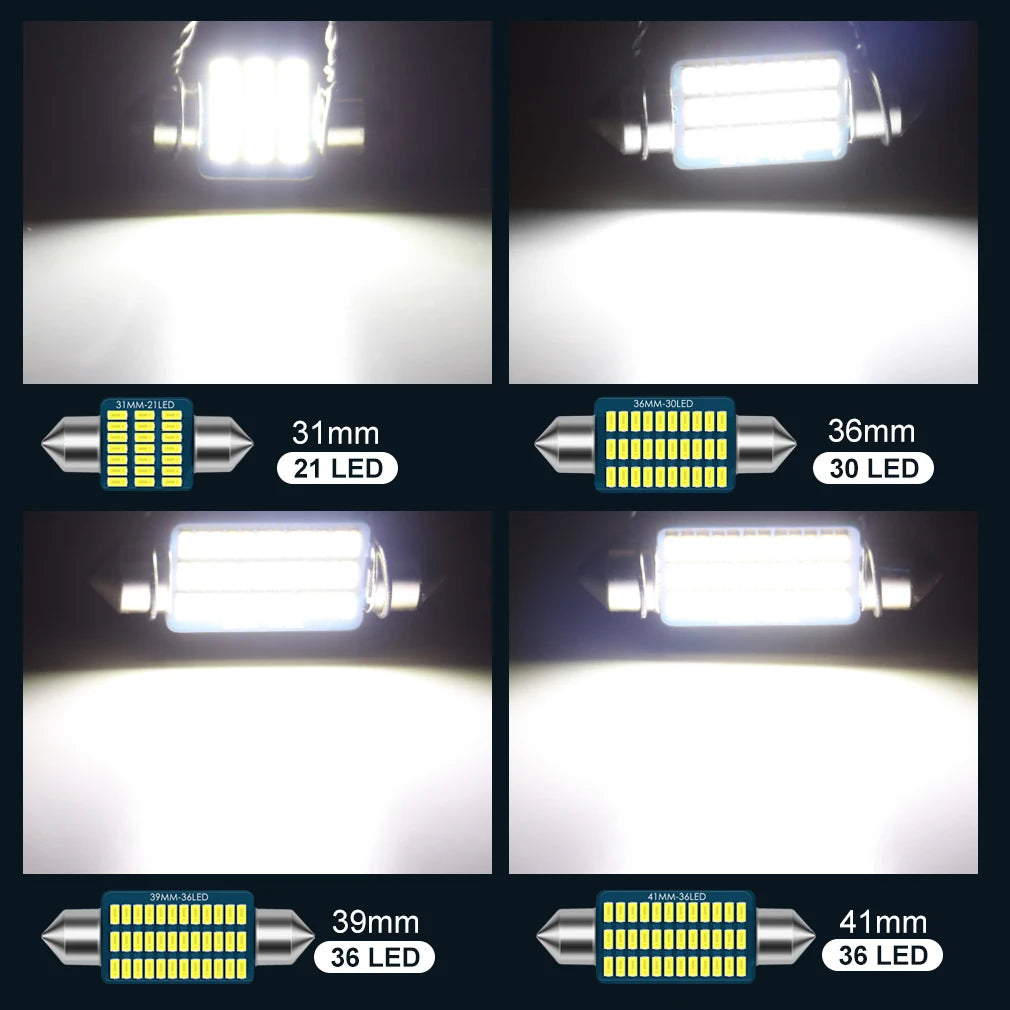 C5W LED C10W Canbus Festoon 31mm 36mm 39mm 41mm Canbus Interior Reading Light 24SMD 3014 C