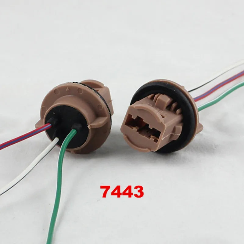 Rockeybright 7440 7443 Car Lamp Cable 7443 Bulb W21/5W LED Bulb Socket 7440 W21W Socket Tu