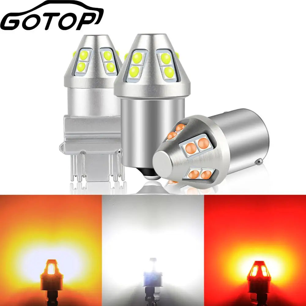 T20 1156 Led Bulb BA15S P21W BAU15S PY21W Car Turn Signal Lights BAY15D P21/5W 7440 7443 1