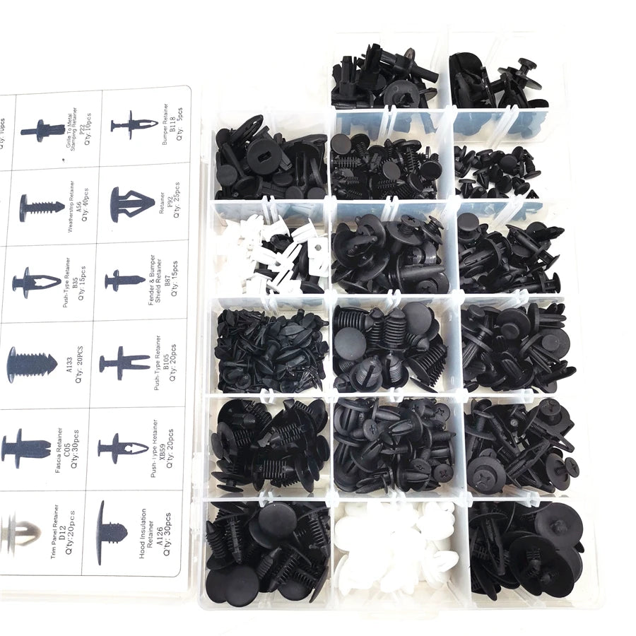 415pcs/box 18 Sizes Trim Clips Retainer Panel Bumper Fastener Set For Ford