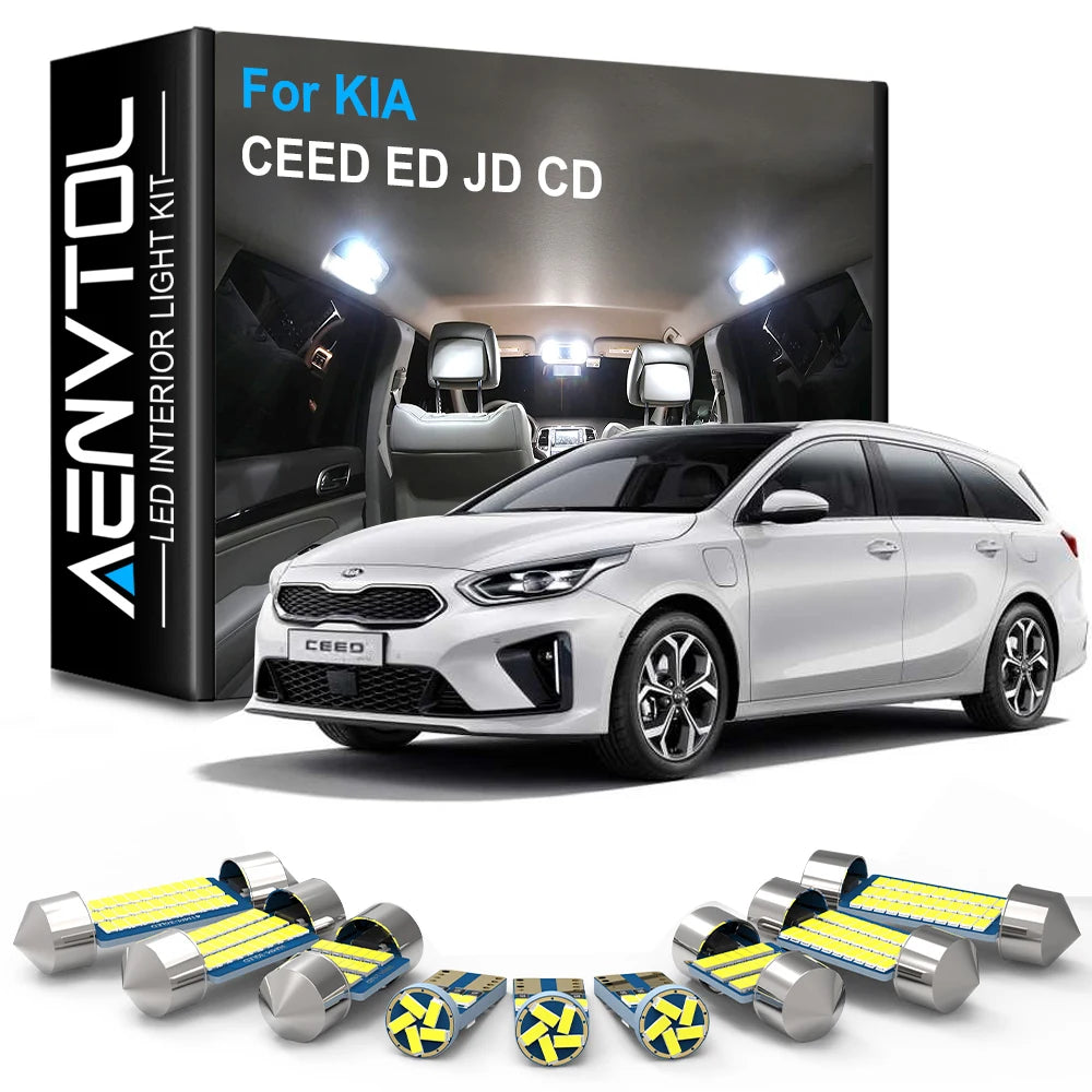 LED Interior Light Kit for KIA CEED SW JD GT ED CD 2013-2017 - Canbus Dome Map Door Trunk Bulbs | AUTOKITSHOP