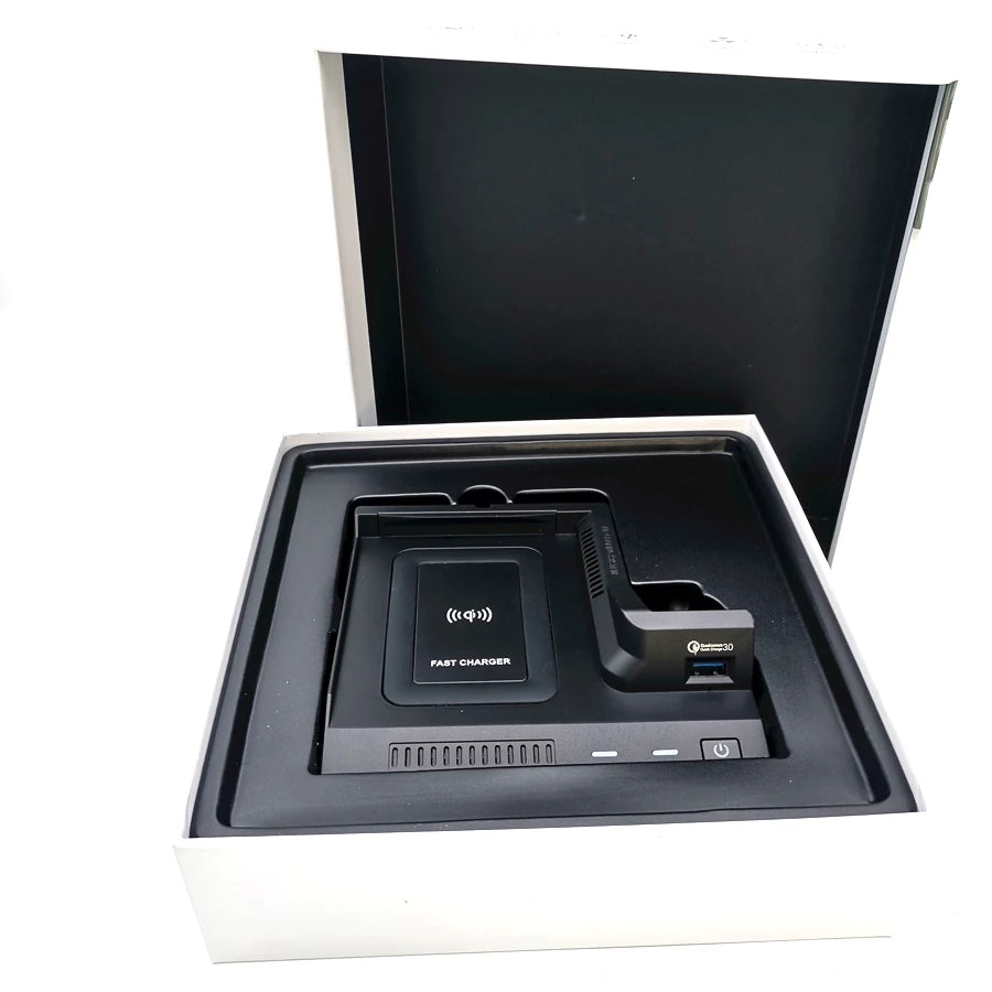 10W Car Console Wireless Phone Charger Pad For Mercedes Benz C GLC Class C64 AMG Drive lef