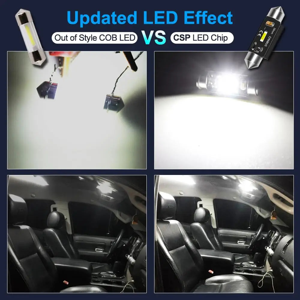 2-Piece LED Interior Light Kit for C10W C5W - Canbus Error-Free Interior Bulbs