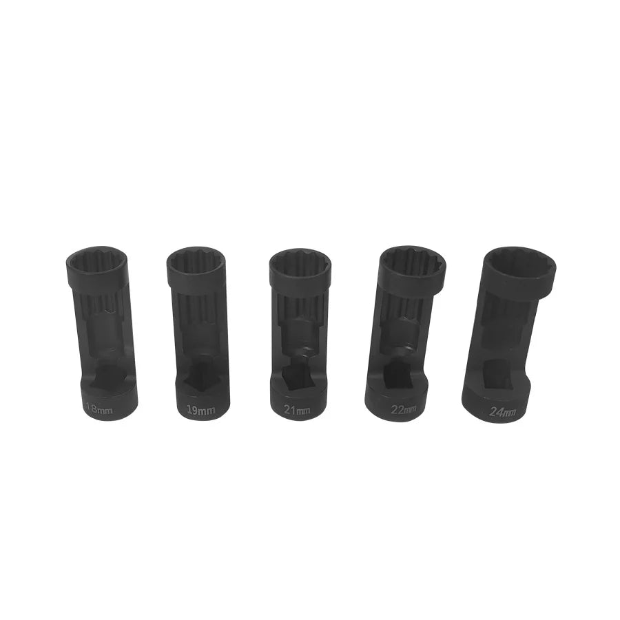 For Most European Vehicle 12 Point 18 19 21 22 24mm Nut Socket 1/2 Drive