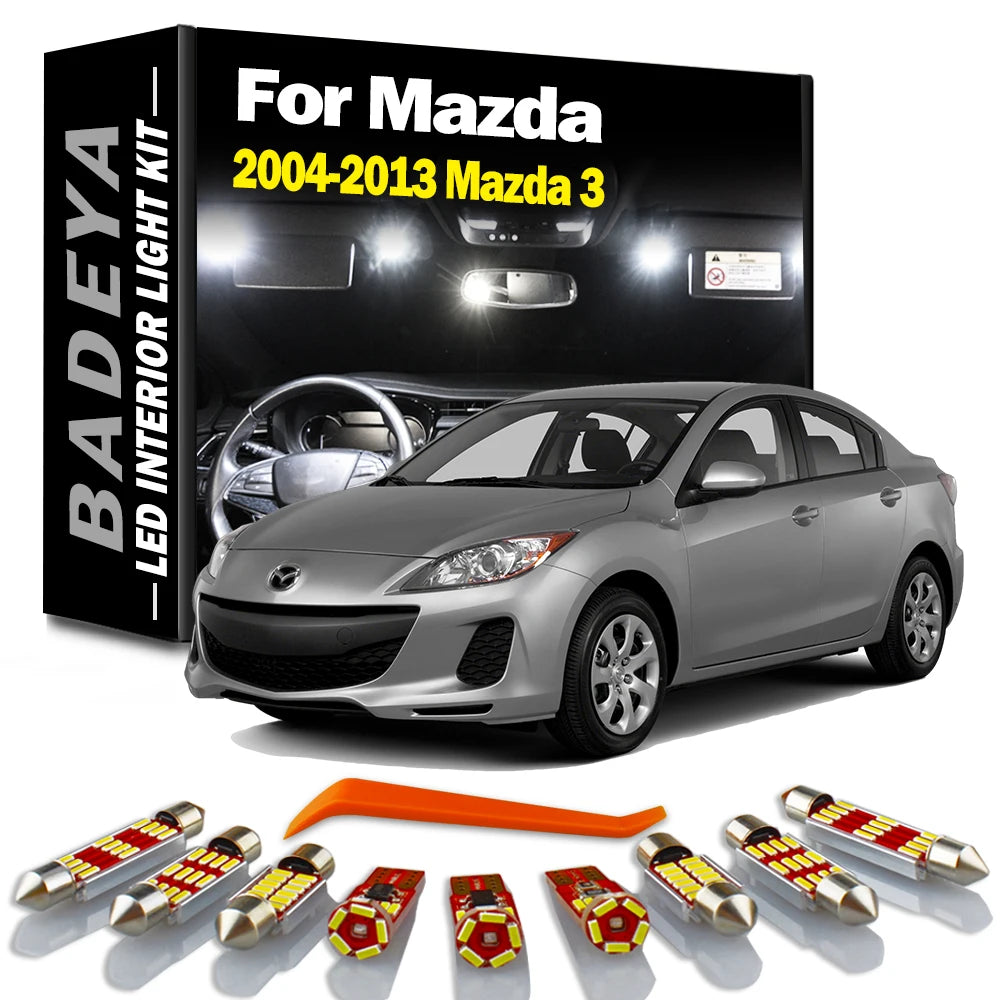 LED Interior Light Kit for Mazda 2004-2012 - Canbus Error-Free Interior Bulbs